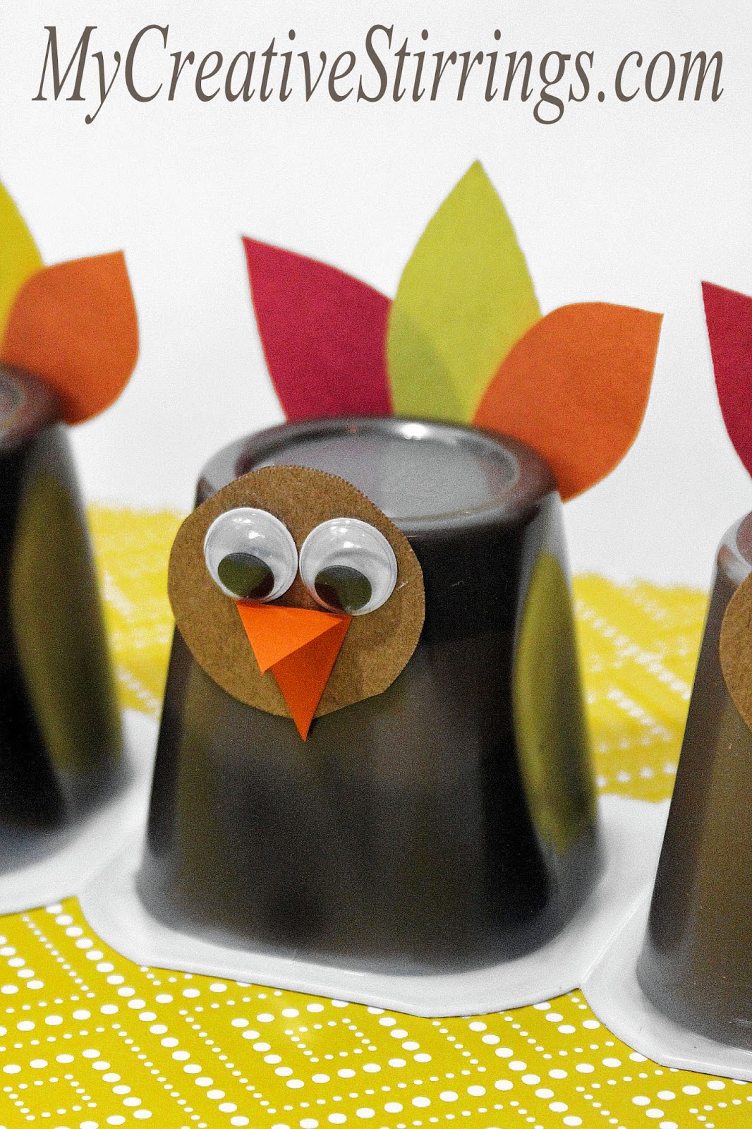 My Creative Stirrings: Pudding Turkey Cups