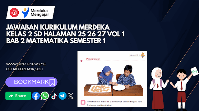 Jawaban Kurikulum Merdeka Kelas 2 SD Halaman 25 26 27 Vol 1 Bab 2 Matematika Semester 1 www.simplenews.me