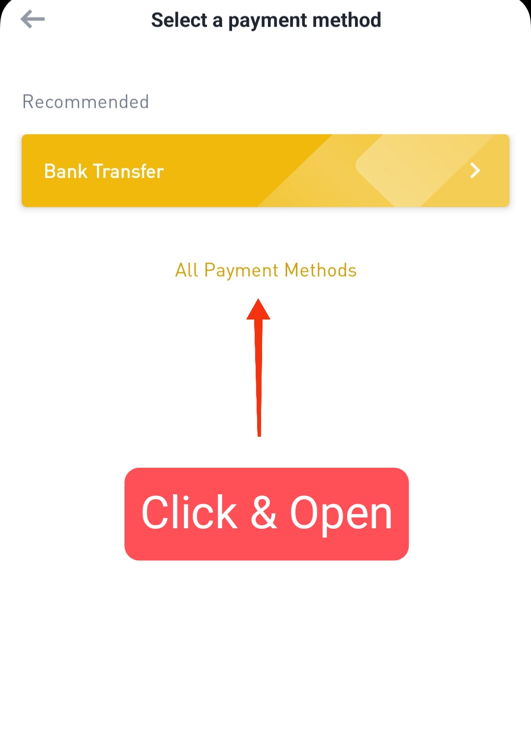 Now learn to add your account in other option “All Payment Method”. For this click on All Payment Method.