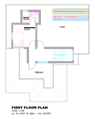 Kerala home plan and elevation - 1300 Sq. Feet Kerala home plan and elevation - 1300 Sq. Feet