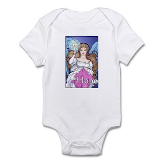 Hope Angel - "Hope is the light God gives to see us through the dark times." Give the gift of hope to your loved ones. Infant Bodysuit.