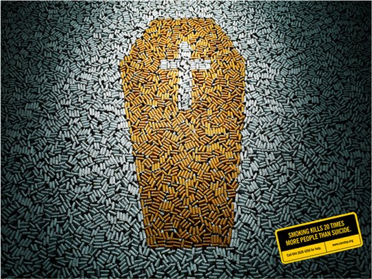 smoking kills logo. 40 Creative Anti-Smoking Ads