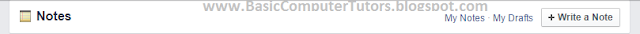 Creating Notes In Facebook
