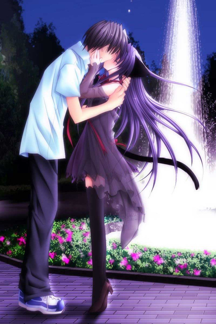 cute anime couple. anime love quotes. anime boy