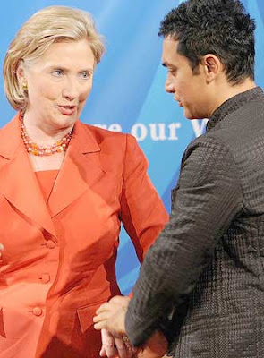 Aamir Khan and Hillary Clinton