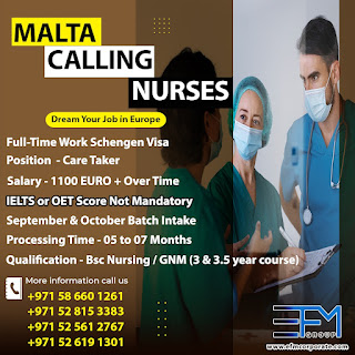 Malta Calling Nurses - Dream Your Job in Euro