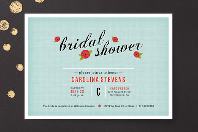 Bridal Shower Invites via Minted on Darling Cashmere