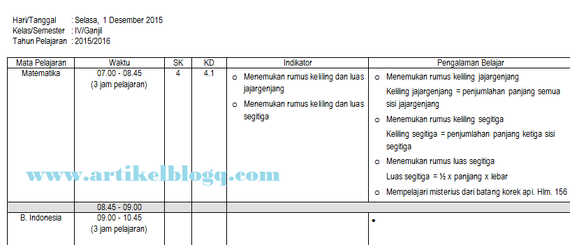 Contoh Jurnal Pendidikan Di Sd - Hontoh