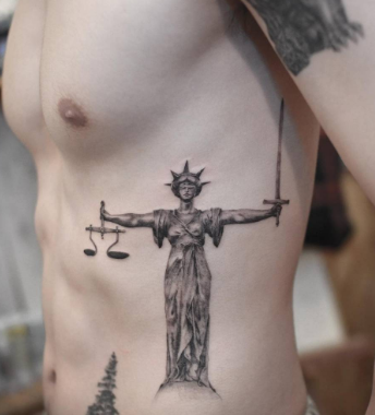 Lady Justice Tattoo, Design, Drawing, Ideas