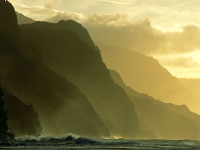 Na Pali Coast at Sunset Kauai Hawaii