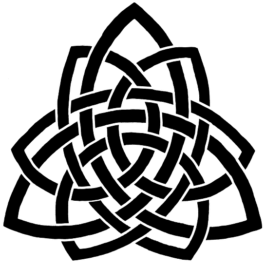 A weird triquetra - well, a triple triquetra (actually made with 2 closed 