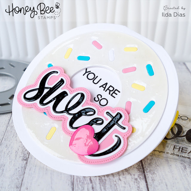 Donut Shaped Card for Honey Bee Stamps Spring Release Blog Hop - Day 2 by Ilovedoingallthingscrafty