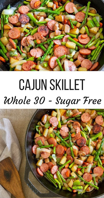 Spicy Cajun Asparagus And Sausage Skillet Healthy Recipes