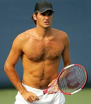 Roger Federer Bare Chest