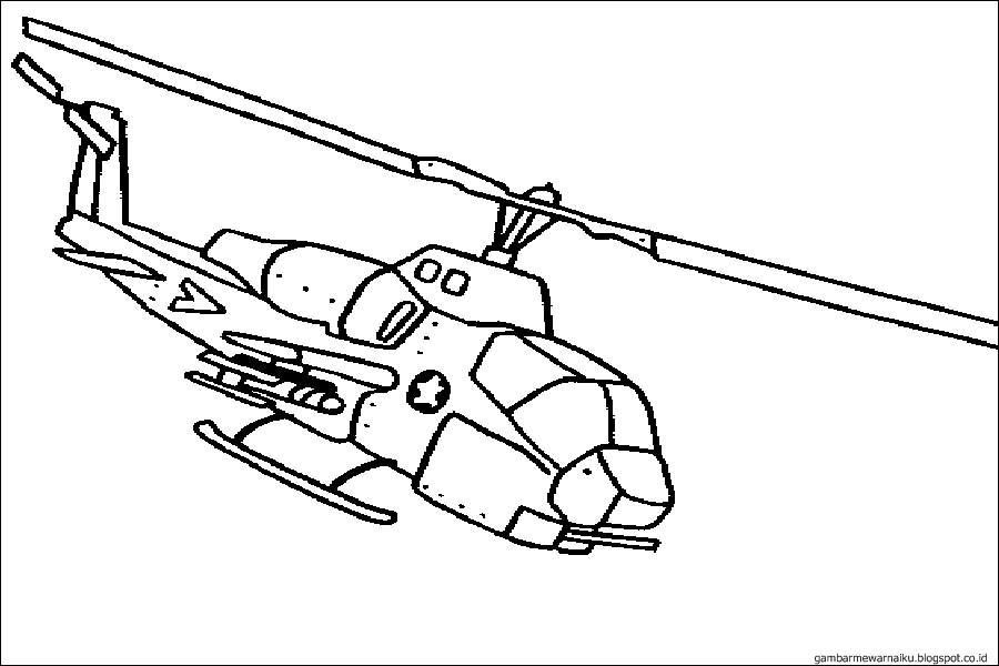Gambar Mewarnai Helikopter ~ Gambar Mewarnai