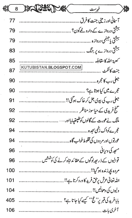 Index of Aasmani Jannat Aur Darbari Jahannam Pdf Urdu Book