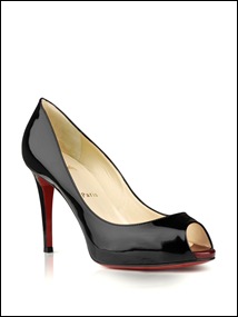 christian louboutin Patent peep-toe heel (2)