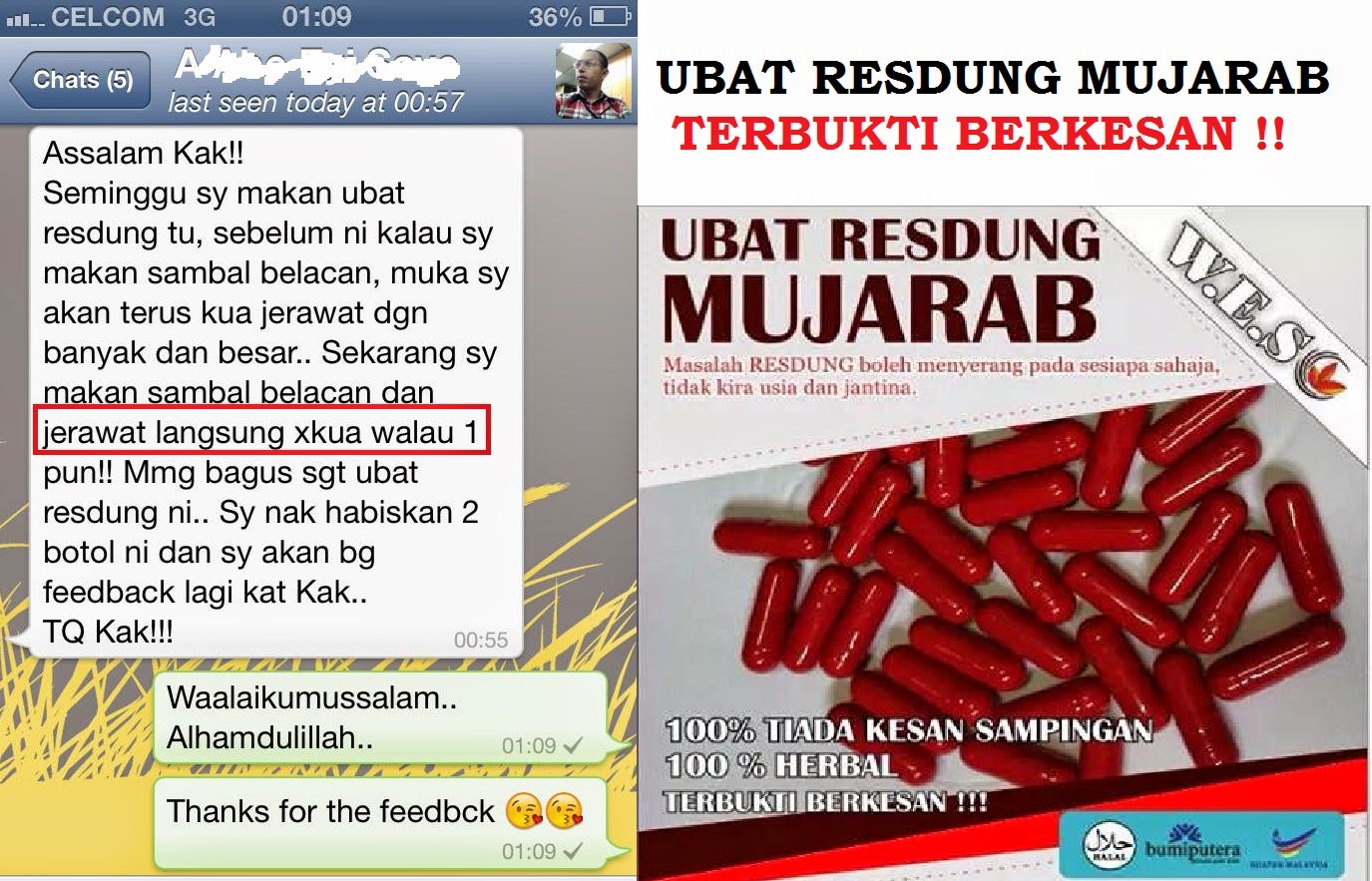 Beauty Design: UBAT RESDUNG MUJARAB & PALING BERKESAN 