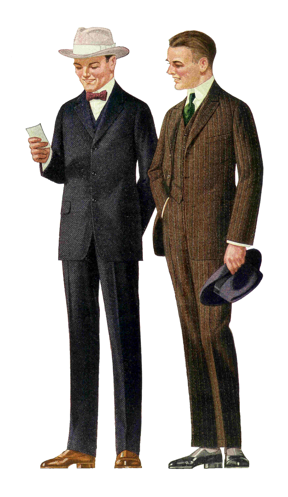 Antique Images Free Fashion Clip Art 1915 Men  s Suits 2 