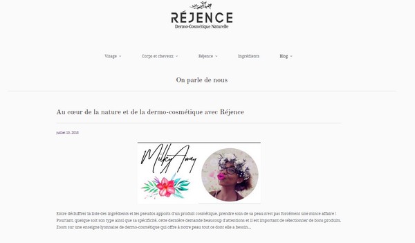 Revue cosmétiques Réjence Dermo-cosmétique Naturelle