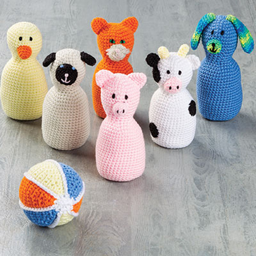 Barnyard Bowling Crochet Set - Electronic Download