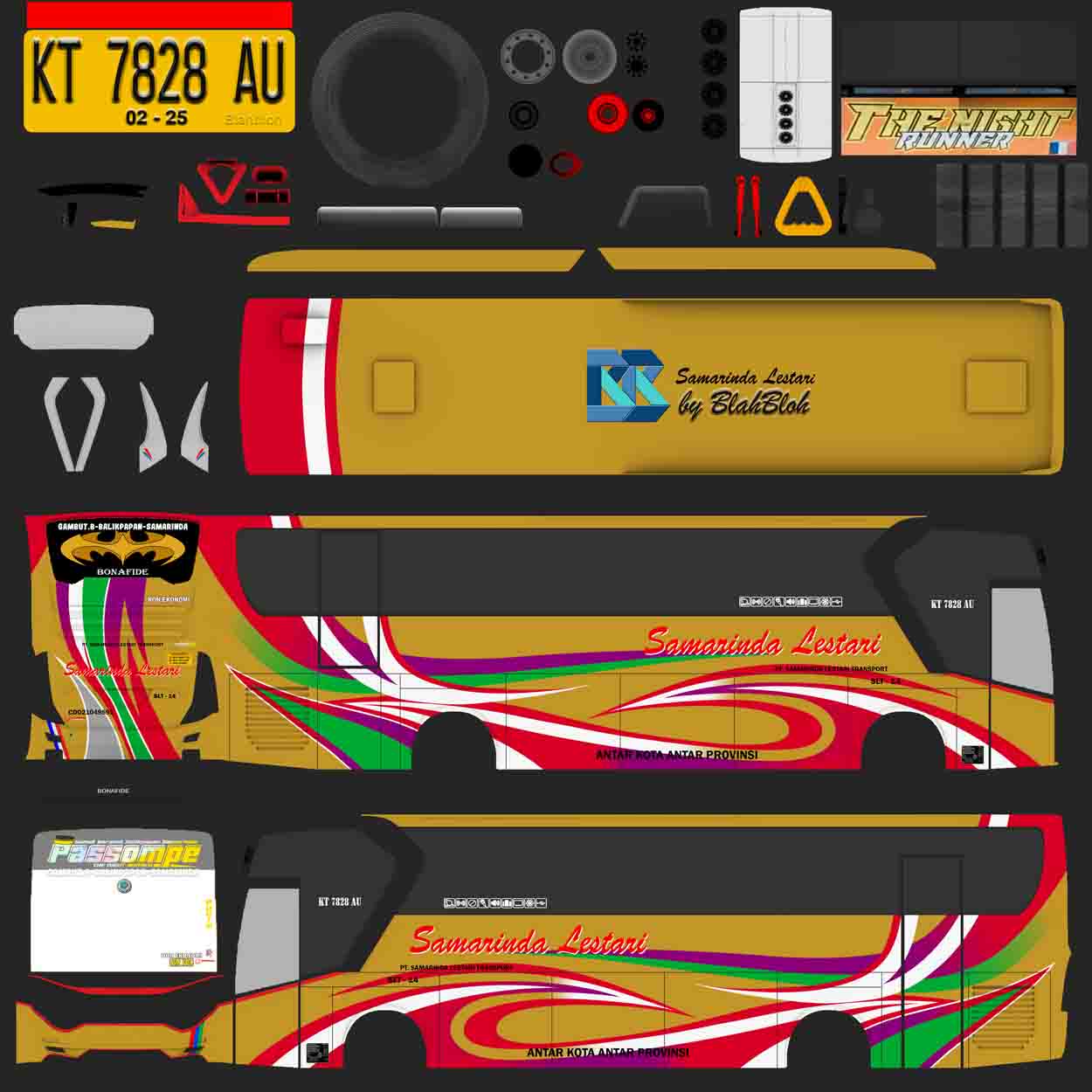 download livery bussid samarinda lestari shd