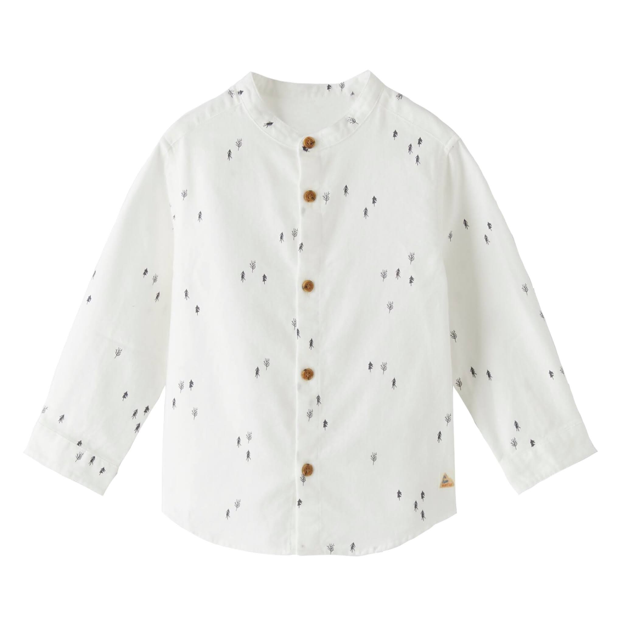 Boys White Button Down Printed Shirt from Zara Kids