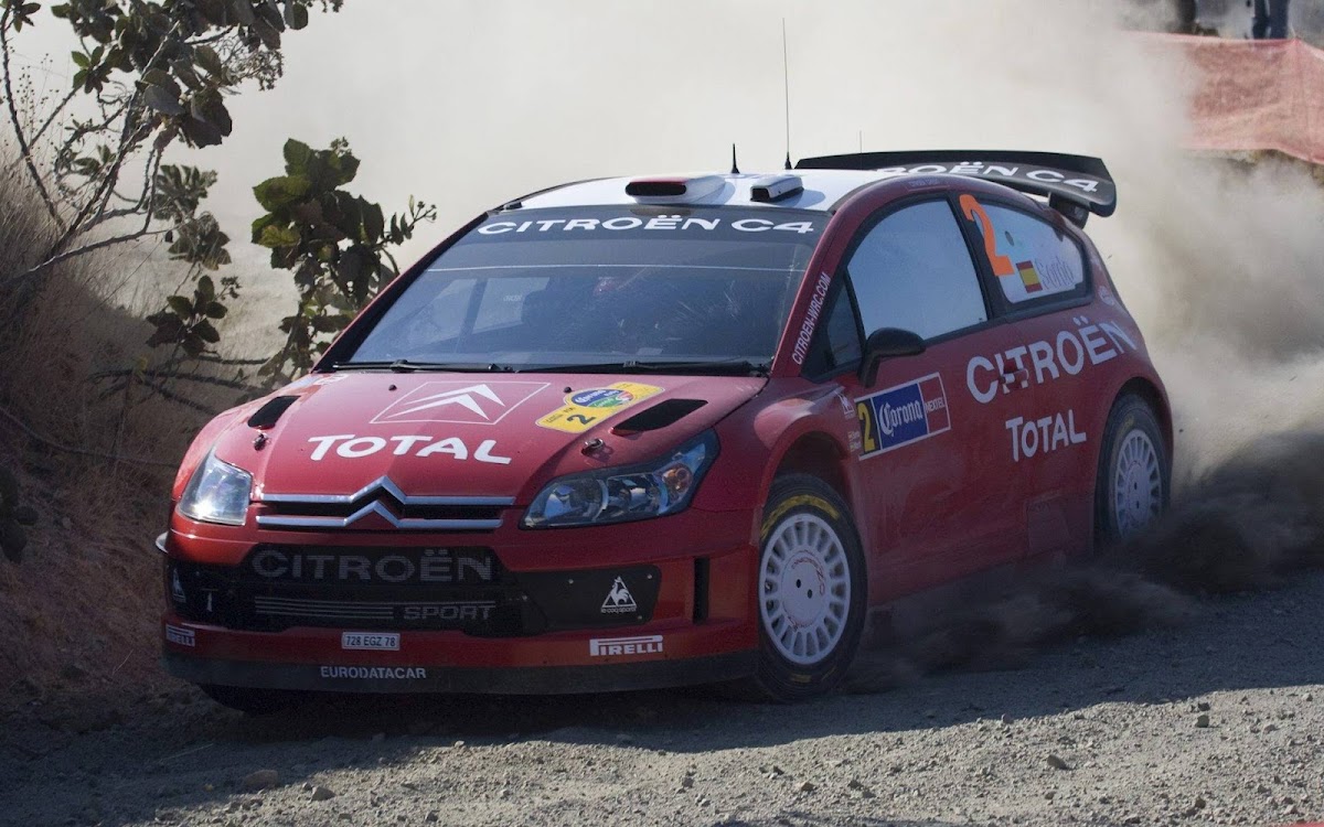 Citroen Car in Rally Widescreen Wallpaper