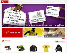 Puma home page