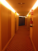 The hallway on our floor is as orange as it looks. (hotel barcelona)