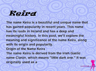 meaning of the name "Keira"