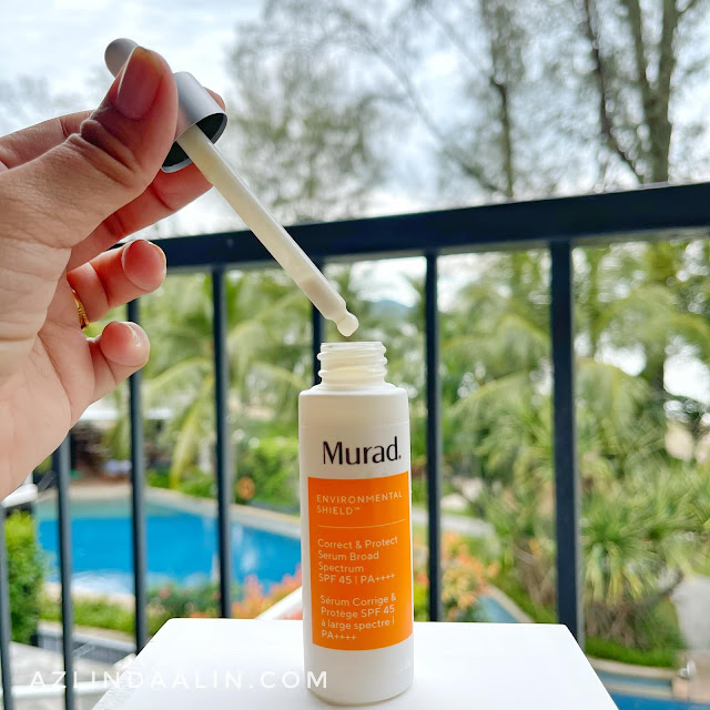 Bercuti Tepi Pantai Dengan Murad Correct & Protect Serum Broad Spectrum SPF 45 | PA++++