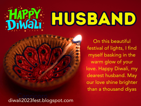 romantic diwali wishes for husband