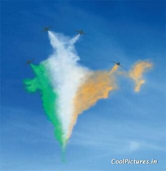 The Nice Indian Picture of India Map Created By Indian Air force In the Sky