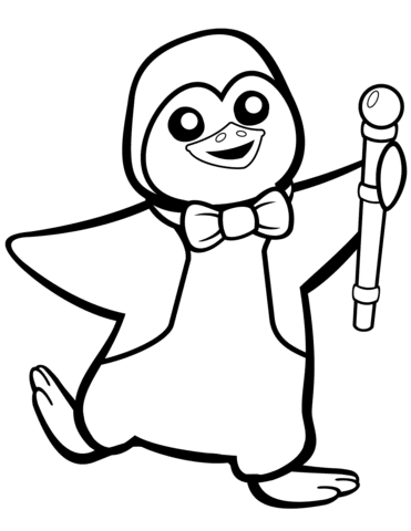 Penguins Coloring Page