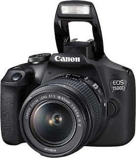 Canon EOS 1500D 24.1 Digital SLR Camera (Black) with EF S18-55 is II Lens, 16GB Card and Carry Case by Canon