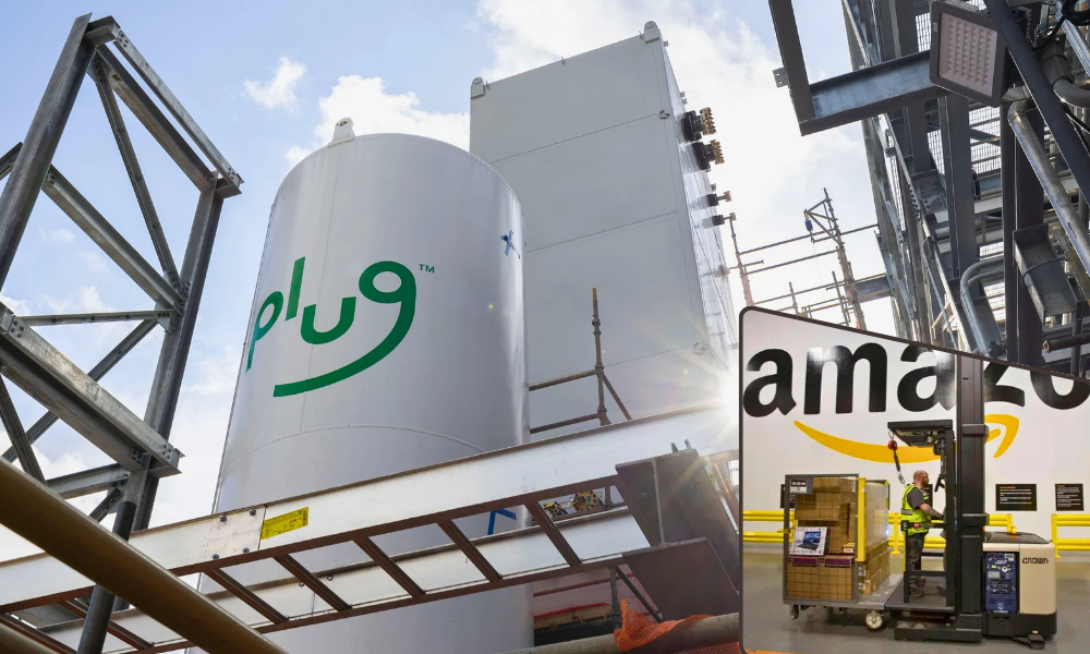 Amazon instala un electrolizador mediante enchufe para producir hidrógeno verde para surtir vehículos en su centro de cumplimiento