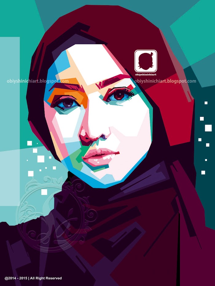 Beauty hijab in wpap by obiy shinichi art