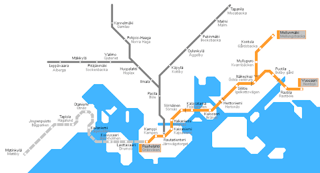 Plano de metro de Helsinki