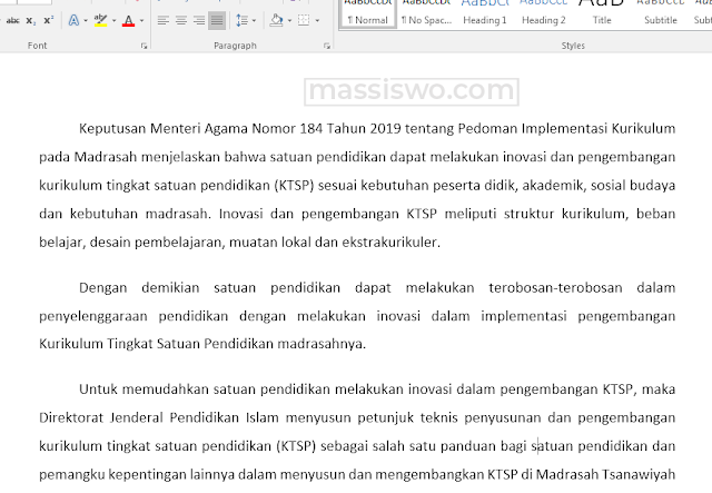 Cara Mengatur Spasi Di Word 