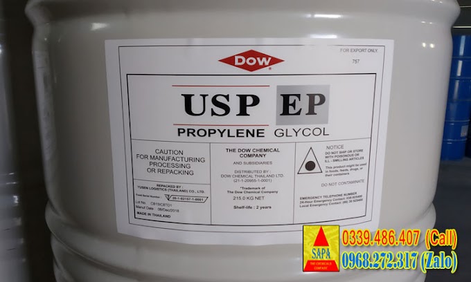 DUNG MÔI PROPYLENE GLYCOL - TIÊU CHUẨN DƯỢC 99.8% (PG USP/EP)