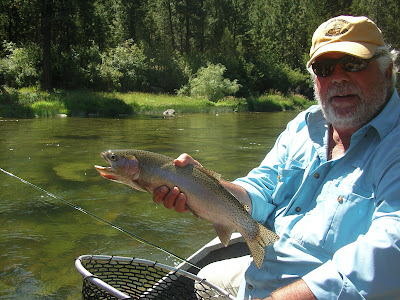 Bob Ratcheson with a fat trout on the Blackfoot River