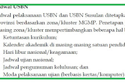 Jadwal UN SMK 2019 Sesuai dengan POS USBN Tahun 2018/2019