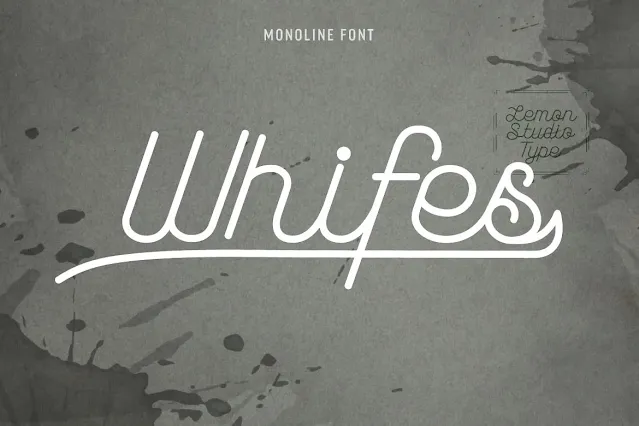Whifes Monoline Font