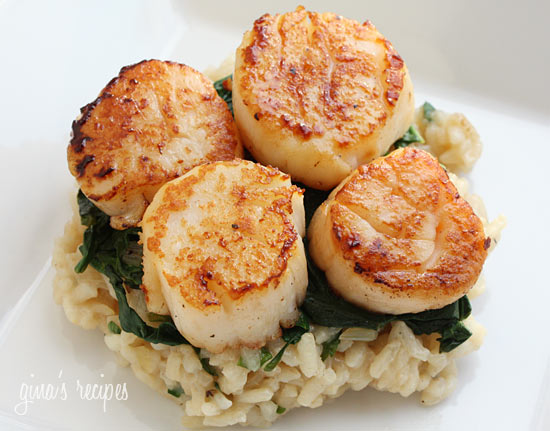 Scallops In The Sea. Sea scallops were on sale,