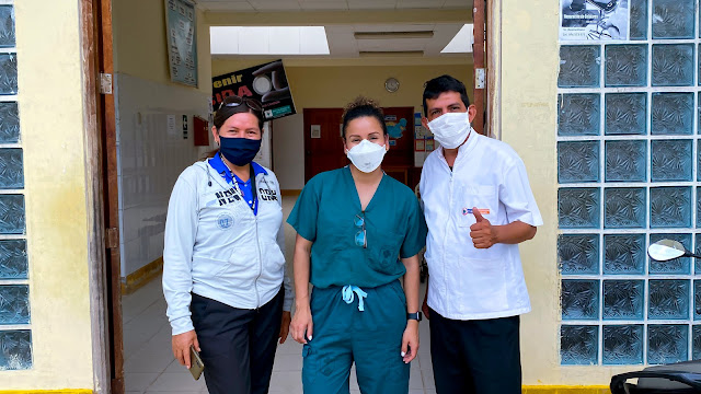 Clinic day at the local medical post in Sungarococha.  (Credit: Navy Lt. Claudia Mondragon, USU)