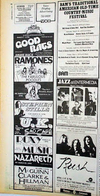 Village Voice band line up ad March 5, 1979