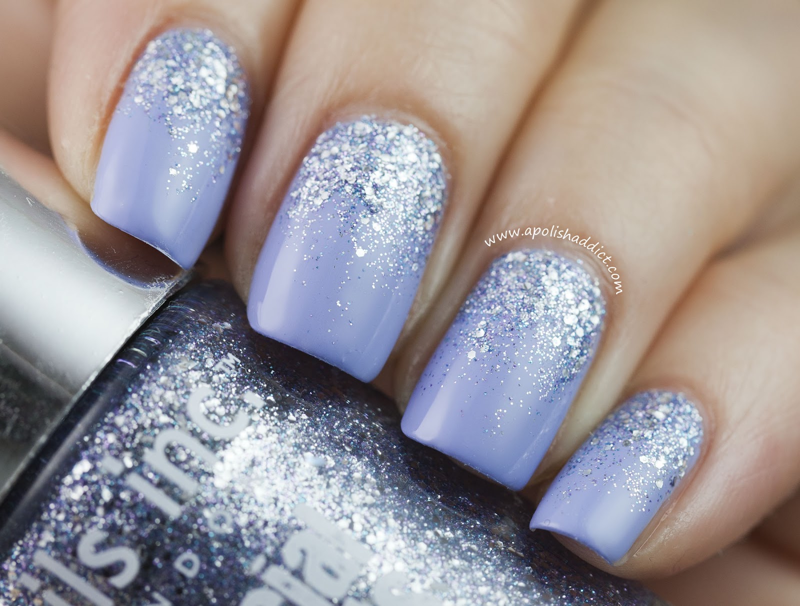 Nails Inc for Instyle Bluebell + Reverse Glitter Gradient | A Polish ...