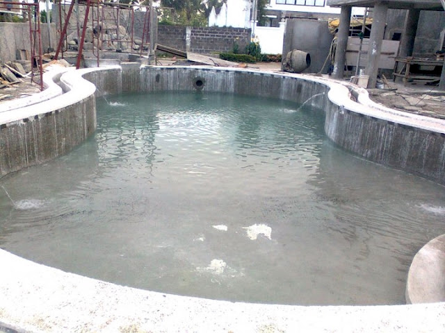 Testing of the swimming pool's eyeball water inlet