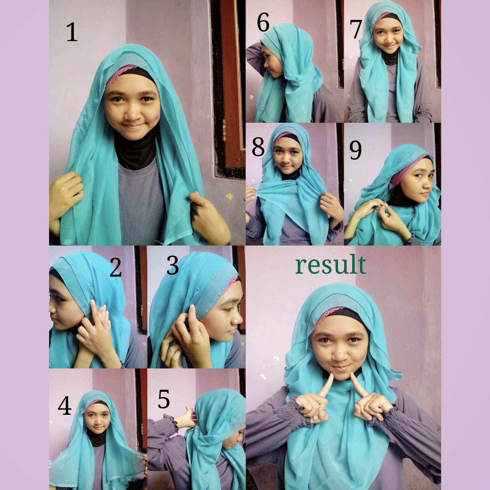 Hijab Pesta Cara Berhijab Dengan Kerudung Segi Empat Images